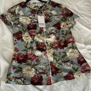 NWT Unique Vintage Floral Shirt
